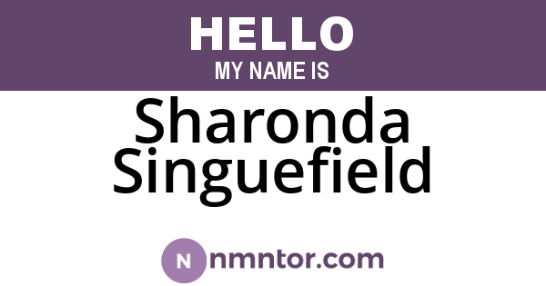 Sharonda Singuefield