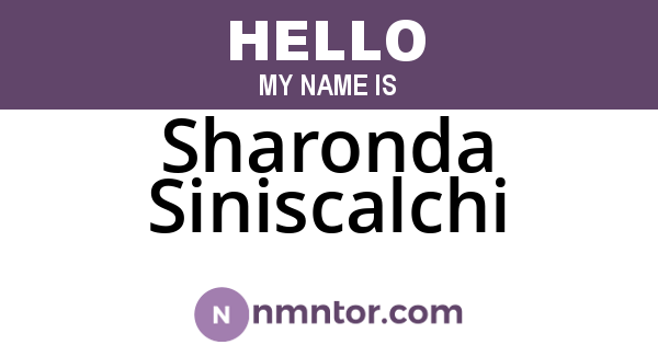 Sharonda Siniscalchi