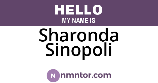 Sharonda Sinopoli