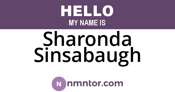 Sharonda Sinsabaugh