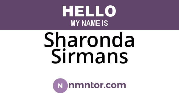 Sharonda Sirmans