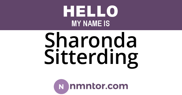 Sharonda Sitterding