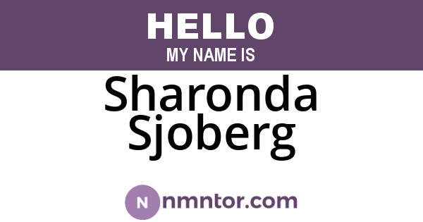 Sharonda Sjoberg