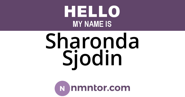 Sharonda Sjodin