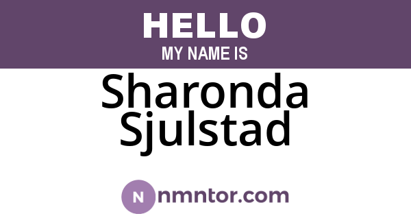 Sharonda Sjulstad