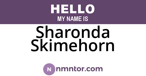 Sharonda Skimehorn