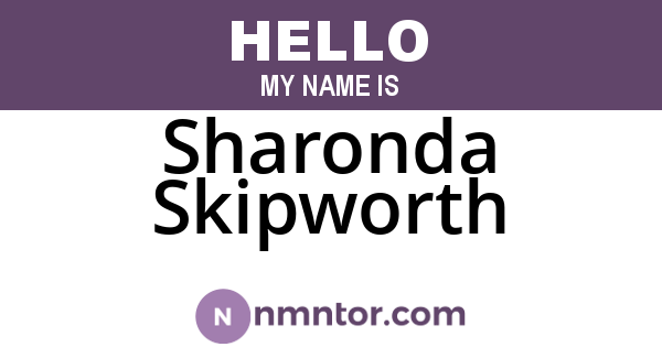 Sharonda Skipworth