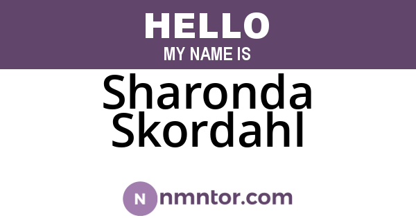 Sharonda Skordahl