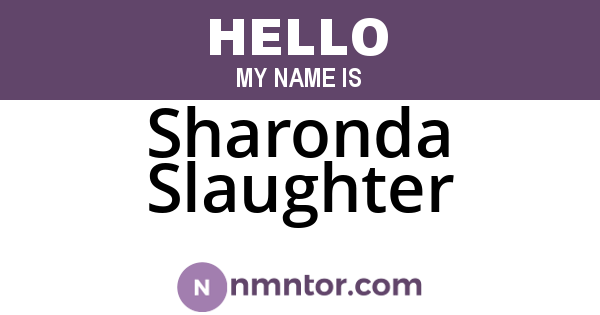 Sharonda Slaughter
