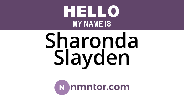 Sharonda Slayden