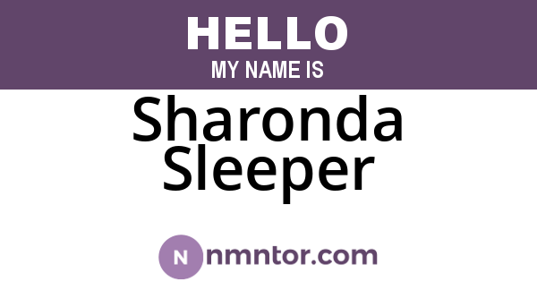 Sharonda Sleeper