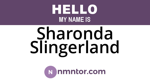 Sharonda Slingerland