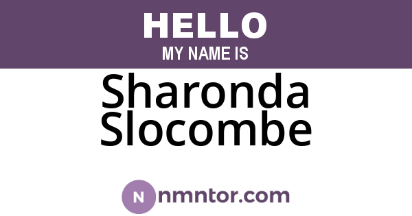 Sharonda Slocombe