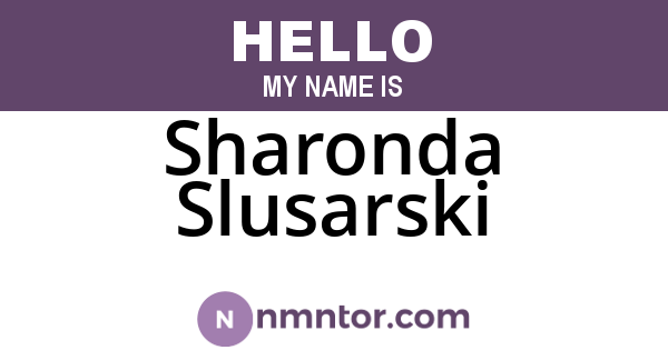 Sharonda Slusarski