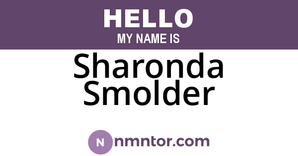 Sharonda Smolder