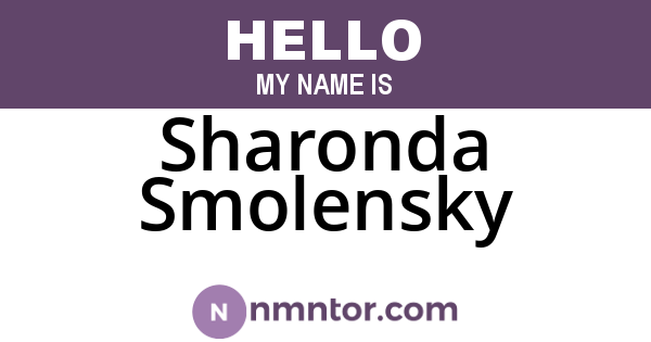 Sharonda Smolensky