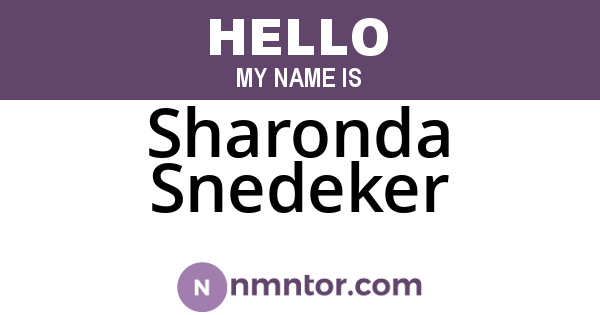 Sharonda Snedeker