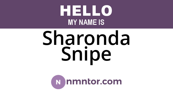 Sharonda Snipe