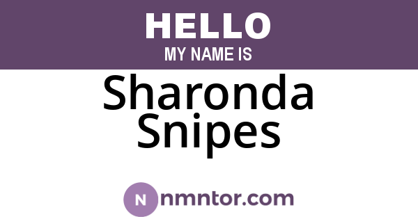 Sharonda Snipes