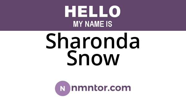 Sharonda Snow