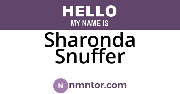 Sharonda Snuffer