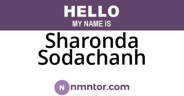 Sharonda Sodachanh