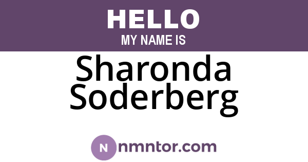 Sharonda Soderberg
