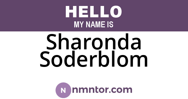 Sharonda Soderblom