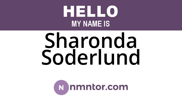 Sharonda Soderlund