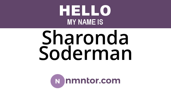 Sharonda Soderman