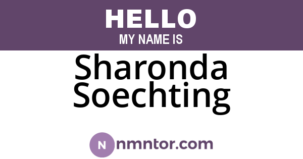 Sharonda Soechting