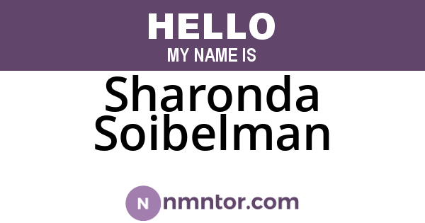 Sharonda Soibelman