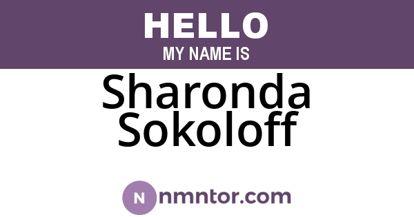 Sharonda Sokoloff