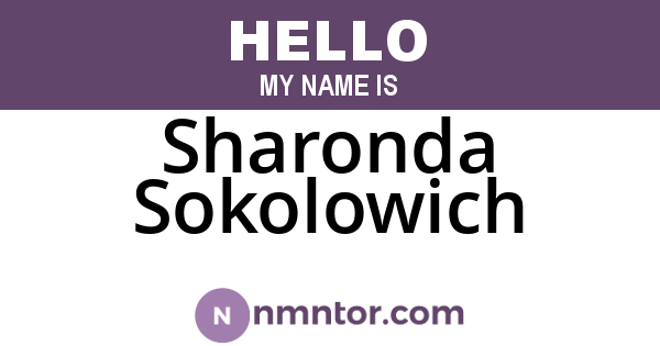 Sharonda Sokolowich