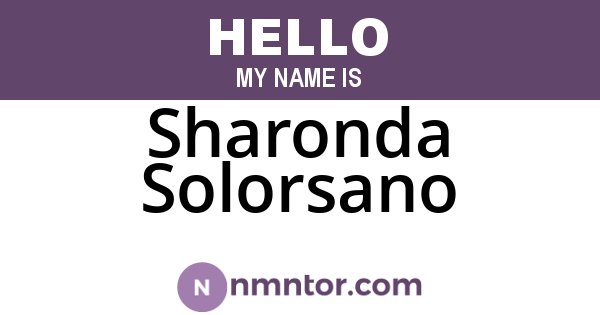 Sharonda Solorsano