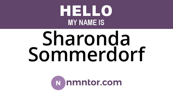 Sharonda Sommerdorf