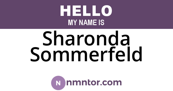 Sharonda Sommerfeld