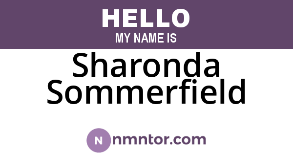 Sharonda Sommerfield