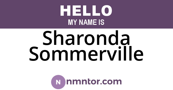 Sharonda Sommerville