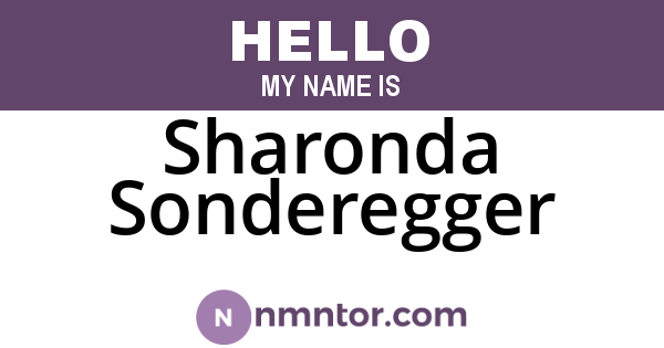 Sharonda Sonderegger