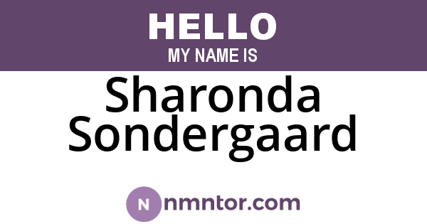 Sharonda Sondergaard