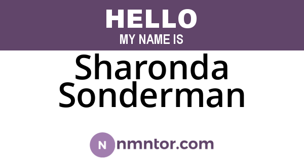 Sharonda Sonderman