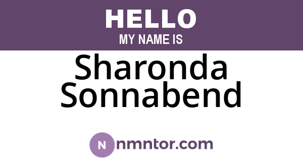 Sharonda Sonnabend