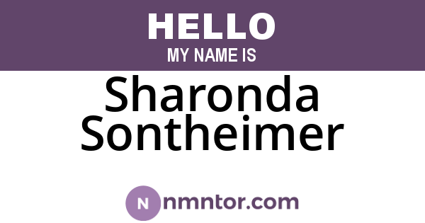 Sharonda Sontheimer