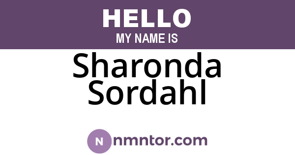 Sharonda Sordahl
