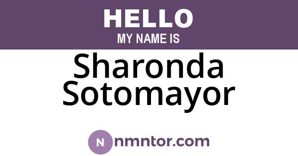 Sharonda Sotomayor