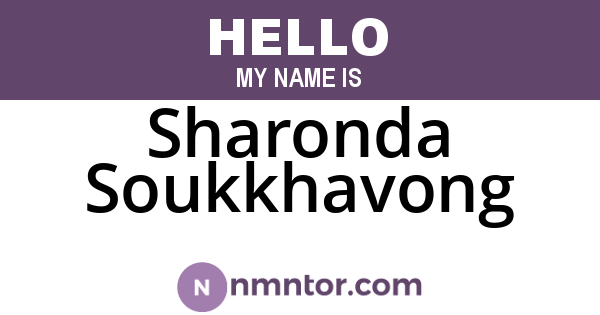 Sharonda Soukkhavong