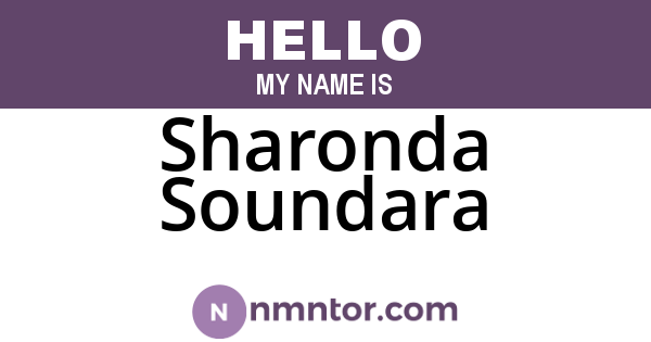 Sharonda Soundara