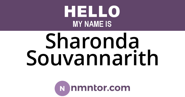 Sharonda Souvannarith