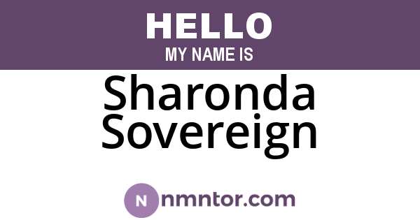 Sharonda Sovereign